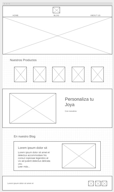home page wireframe